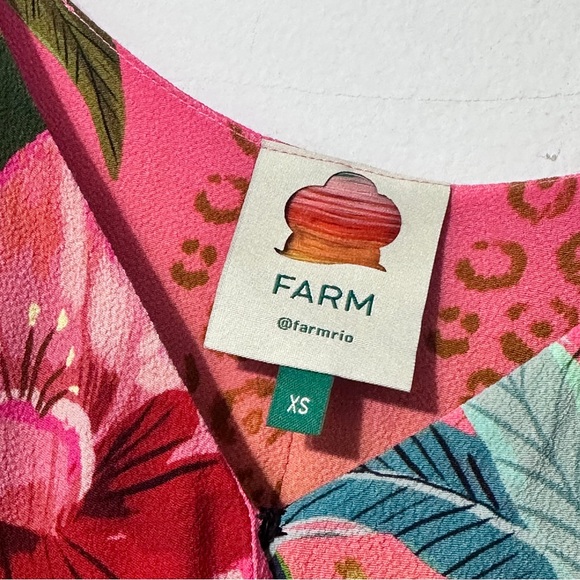 FARM RIO Amazonian Ombre Mini Wrap Dress Sz XS - Picture 10 of 12